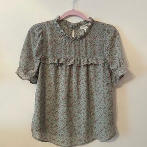 Floral Ruffle Blouse